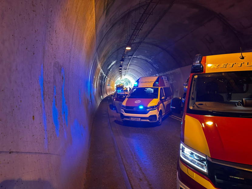 Motorradunfall im Nationalparktunnel
